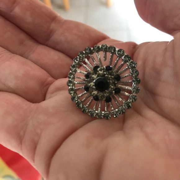 Starburst Ring Adjustable Retro Crystals Trendy - Picture 4 of 7